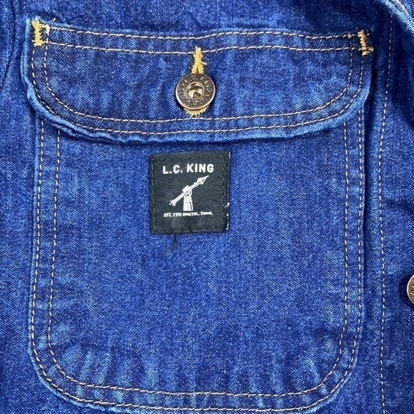L.C King Denim Mt. Dew Collab Patchwork Jean Jacket Size Small Men’s - Picture 7 of 7